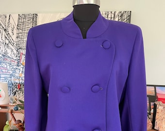 Christian Dior Purple Jacket Blazer 80s 1990s Vintage