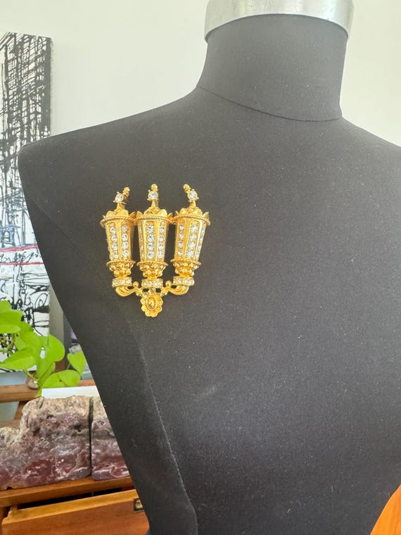 Kenneth J Lane Lamp Brooch Pendant  "Streets of P… - image 6