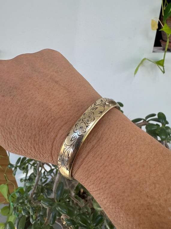 14K Gold Filled Bangle Bracelet View 2