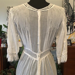 Victorian Tea Dress/ Antique Edwardian Gown Dress/ Embroidered / Turn of the century Garden Wedding image 7