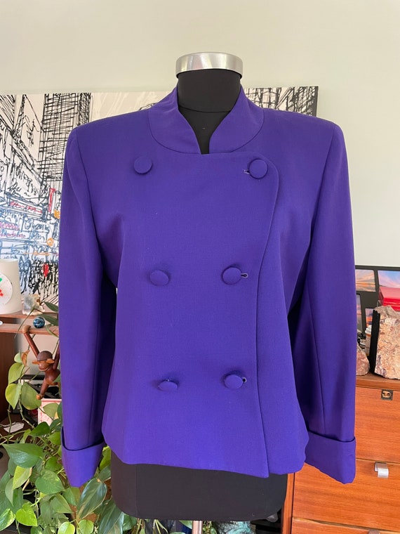1990s Christian Dior Purple Jacket Blazer Vintage 