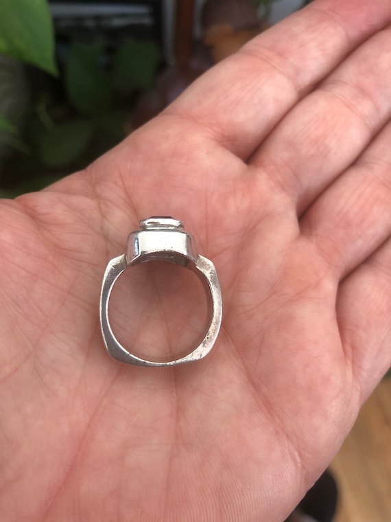 Sterling silver Ring. Amethyst Stone Ring - Moder… - image 5