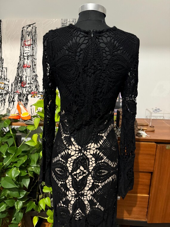 Y2K Black Mesh Maxi Dress (S/M)