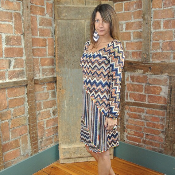 Missoni knit ZIG ZAG Dress long sleeve