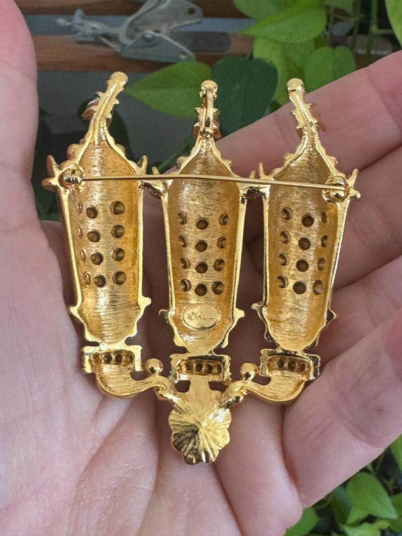 Kenneth J Lane Lamp Brooch Pendant  "Streets of P… - image 3