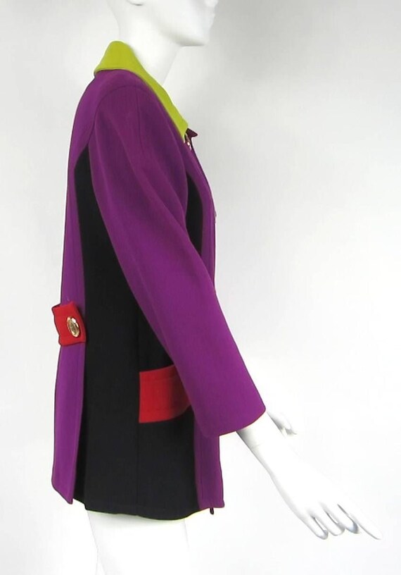 Christian Lacroix  Jacket  Coat  Colorblock  Purp… - image 9