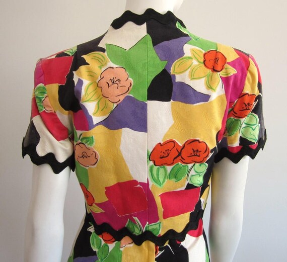 Victor Costa Floral Wiggle Dress w/ Bolero Jacket… - image 4
