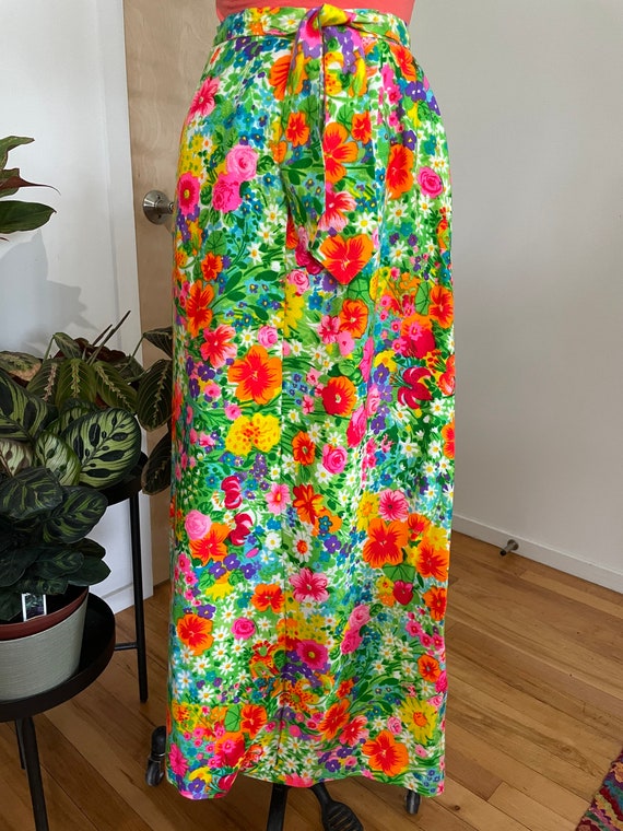 Mochi Womens Floral Maxi Wrap Skirt