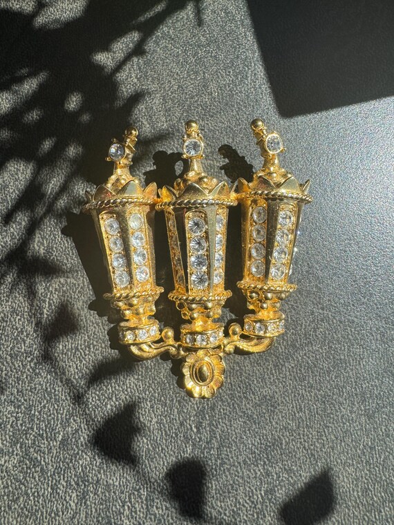 Kenneth J Lane Lamp Brooch Pendant  "Streets of P… - image 5