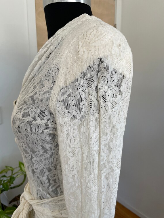 1930s Wedding Dress- Lace Gown XS - Bridal Gown -… - image 5