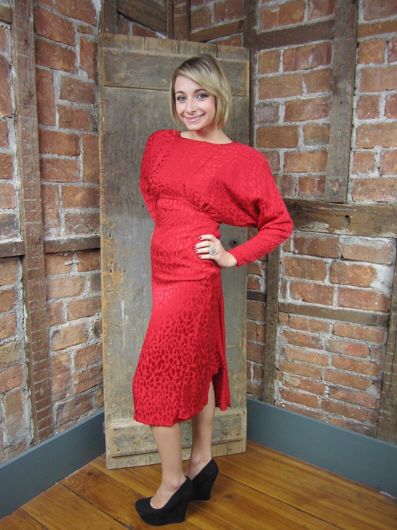 animal print dress red