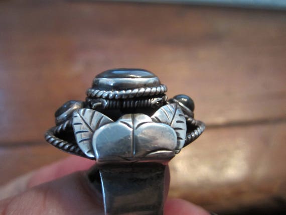 Sterling Silver Poison Ring Adjustable size Taxco… - image 8
