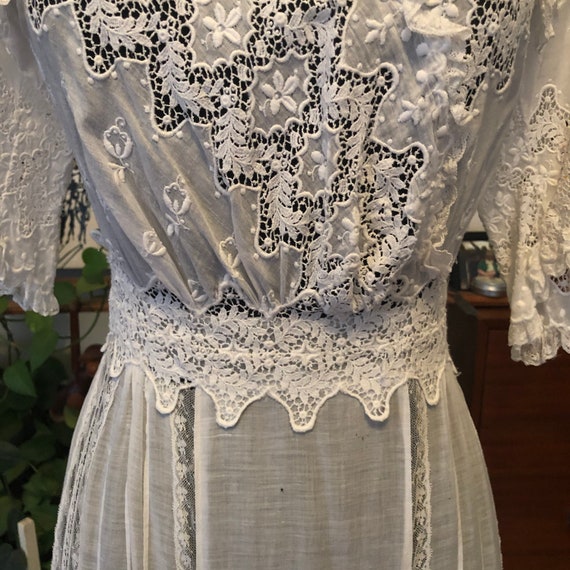Edwardian Tea Dress/ Antique Victorian Dress/ Emb… - image 3