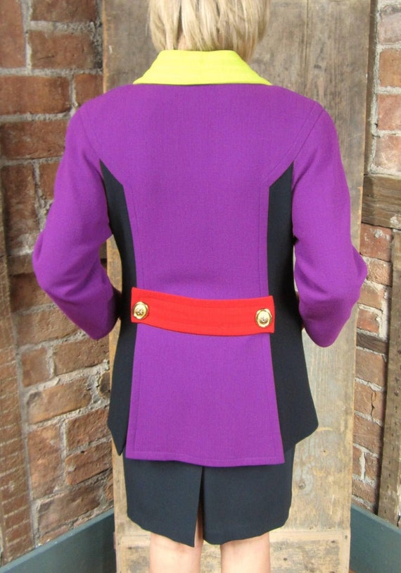 Christian Lacroix  Jacket  Coat  Colorblock  Purp… - image 4