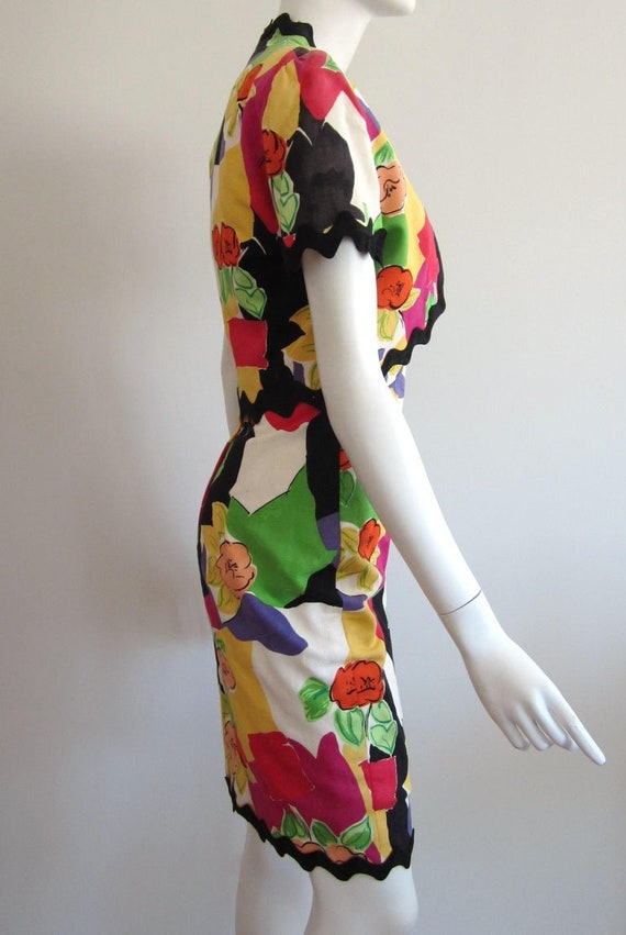 Victor Costa Floral Wiggle Dress w/ Bolero Jacket… - image 10