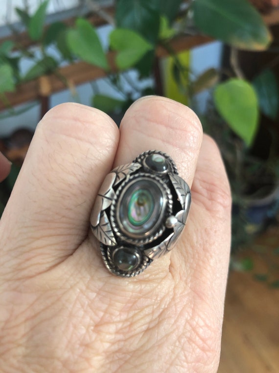 Sterling Silver Poison Ring Adjustable size Taxco… - image 1