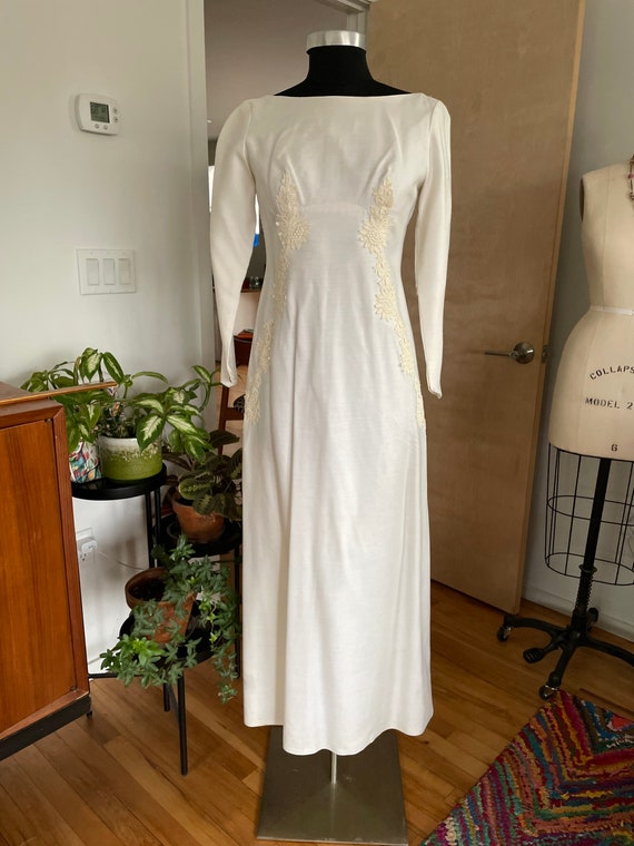 Wedding Dress Gown Convertible Train -Mid Century… - image 6