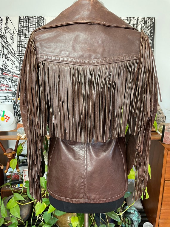 SCHOTT RANCHER Western Fringe Biker Jacket 1960s Brown Leather - Etsy