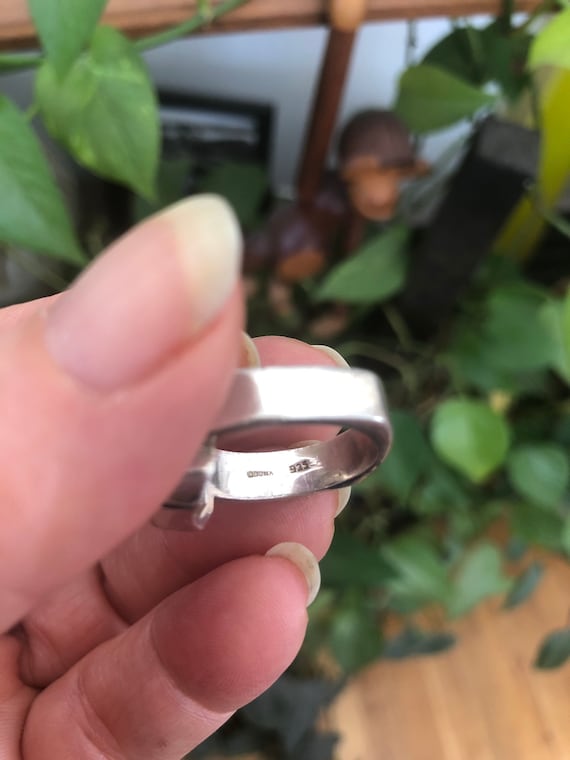 Sterling silver Ring. Amethyst Stone Ring - Moder… - image 6
