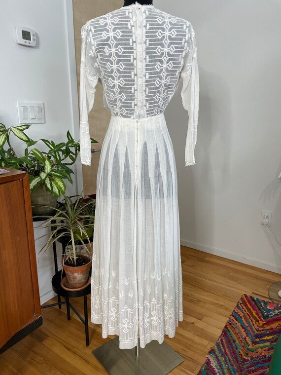 Antique Victorian Dress  Edwardian Tea Gown View 3