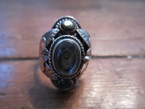 Sterling Silver Poison Ring Adjustable size Taxco… - image 4