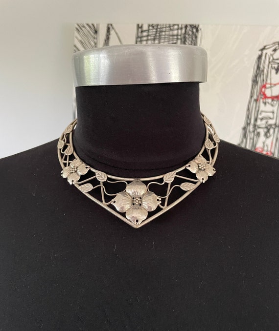 Vintage sterling silver choker necklace sale