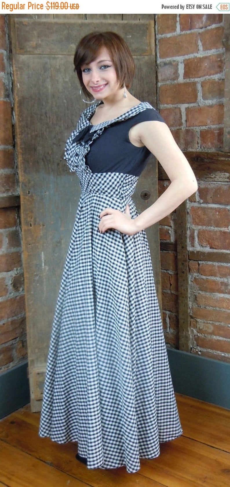 retro checkered outfit