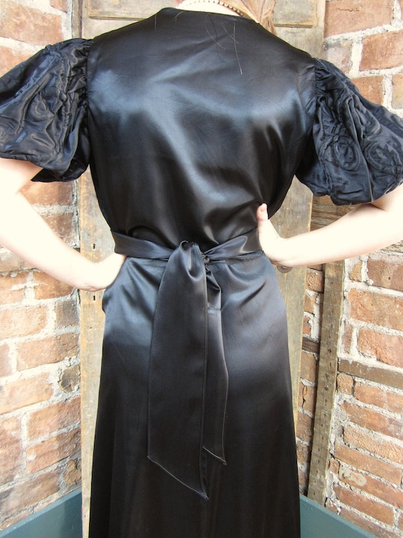 1930s gown Dress. Mourning Gown Dress. Goth Gown