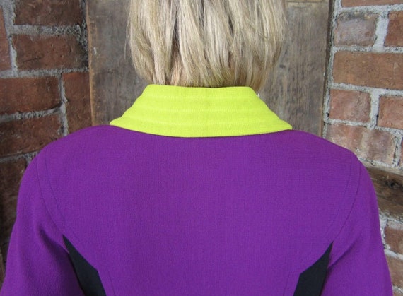 Christian Lacroix  Jacket  Coat  Colorblock  Purp… - image 5