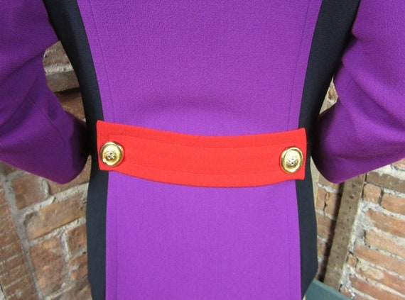 Christian Lacroix  Jacket  Coat  Colorblock  Purp… - image 7