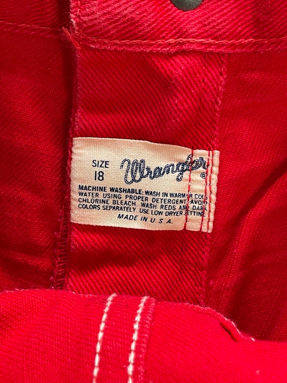 1960S Red Wrangler Wide Bell bottom Jeans - Dunga… - image 10