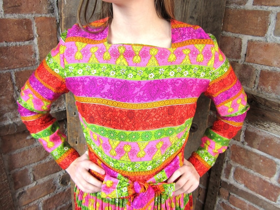 1960s BOHO dress/ Festival Maxi Dress / Hippie Dre