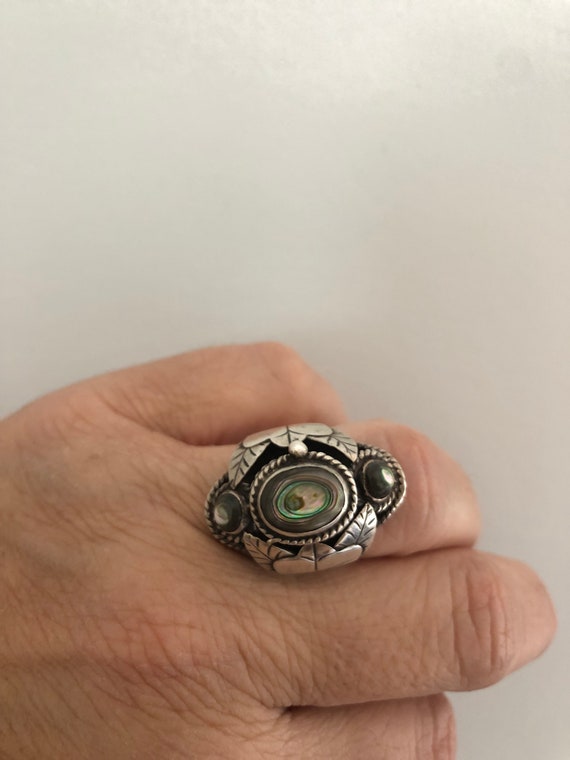 Sterling Silver Poison Ring Adjustable size Taxco… - image 6