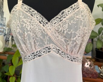 Aristocraft Full Slip Nighty Nightgown Dress Lace 36 Pink  Lingerie Made in USA