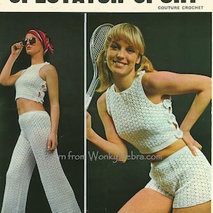 Vintage Crochet Pattern PDF 062 White Hot from WonkyZebra