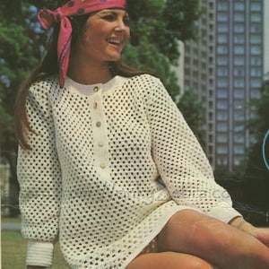 Patrón de vestido de ganchillo vintage 116 PDF Vestido Hilton de WonkyZebra