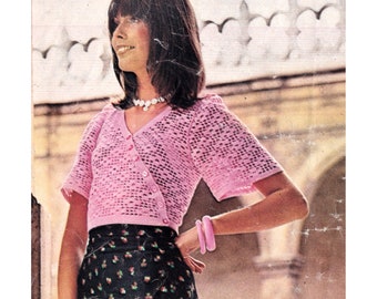 Vintage Crochet CrossOver Top Crochet Pattern PDF Z1342 from WonkyZebra