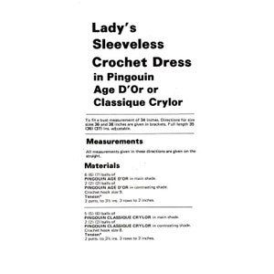 Sleeveless Crochet Dress Vintage Crocheting Pattern PDF 853 from WonkyZebra image 5