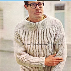 Mans Knitted Pullman Sweater PDF Pattern 323 From Wonkyzebra - Etsy