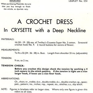 Vintage Crochet Dress and Corsage Pattern PDF 441 from WonkyZebra image 5