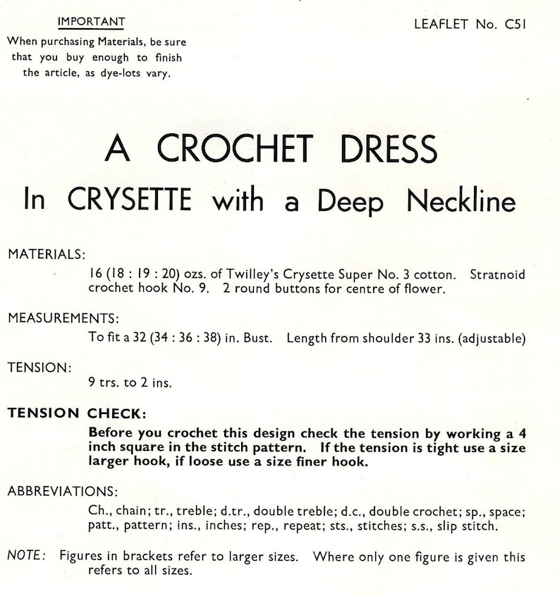 Vintage Crochet Dress and Corsage Pattern PDF 441 from WonkyZebra image 5