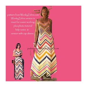 Zig Zag festival Dress by Mon Tricot Crochet Pattern PDF 657 from WonkyZebra