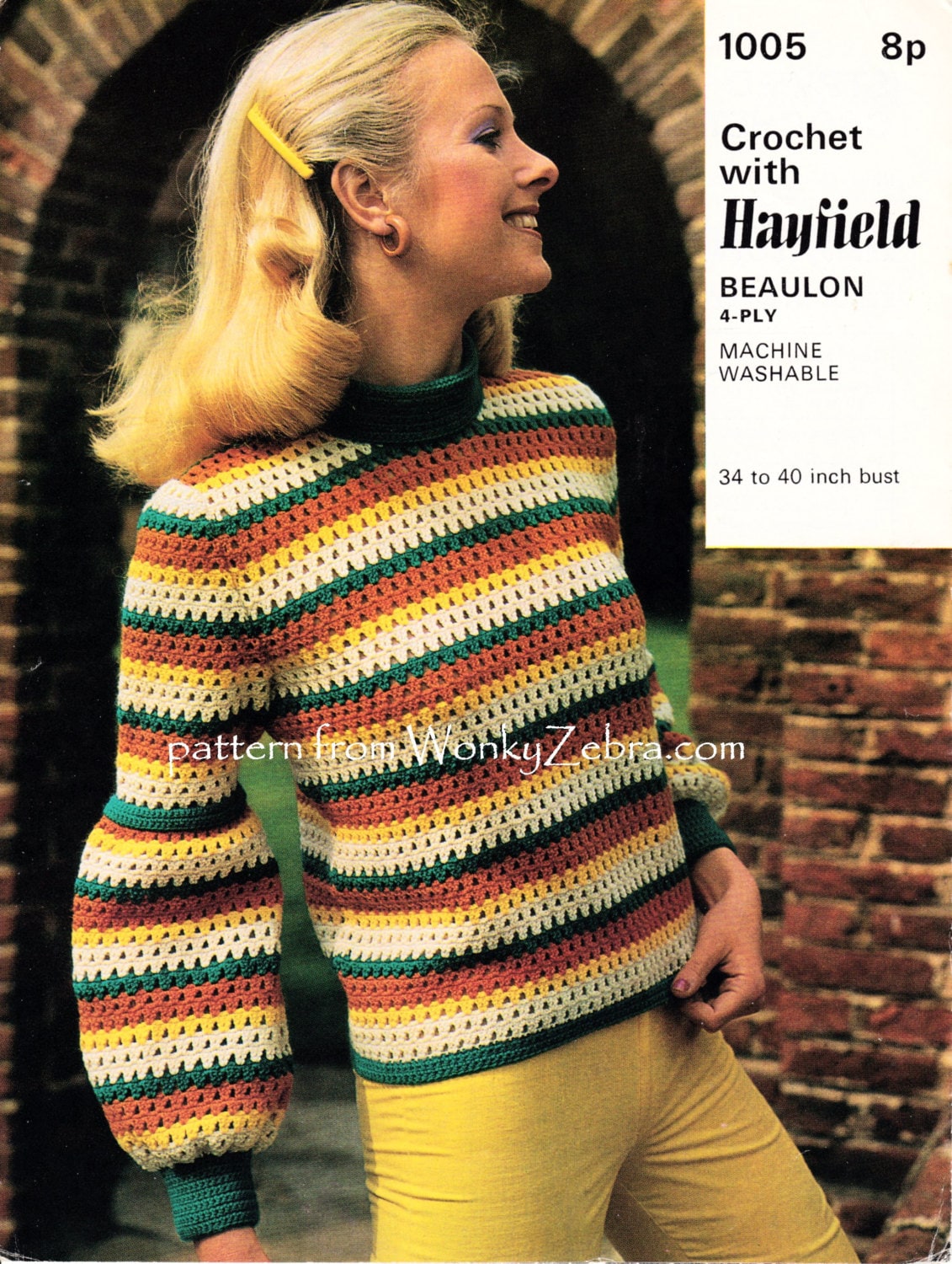 Crochet Sweater Pattern, Quick & Easy Shell design with 9 mm crochet hook -  PDF Download