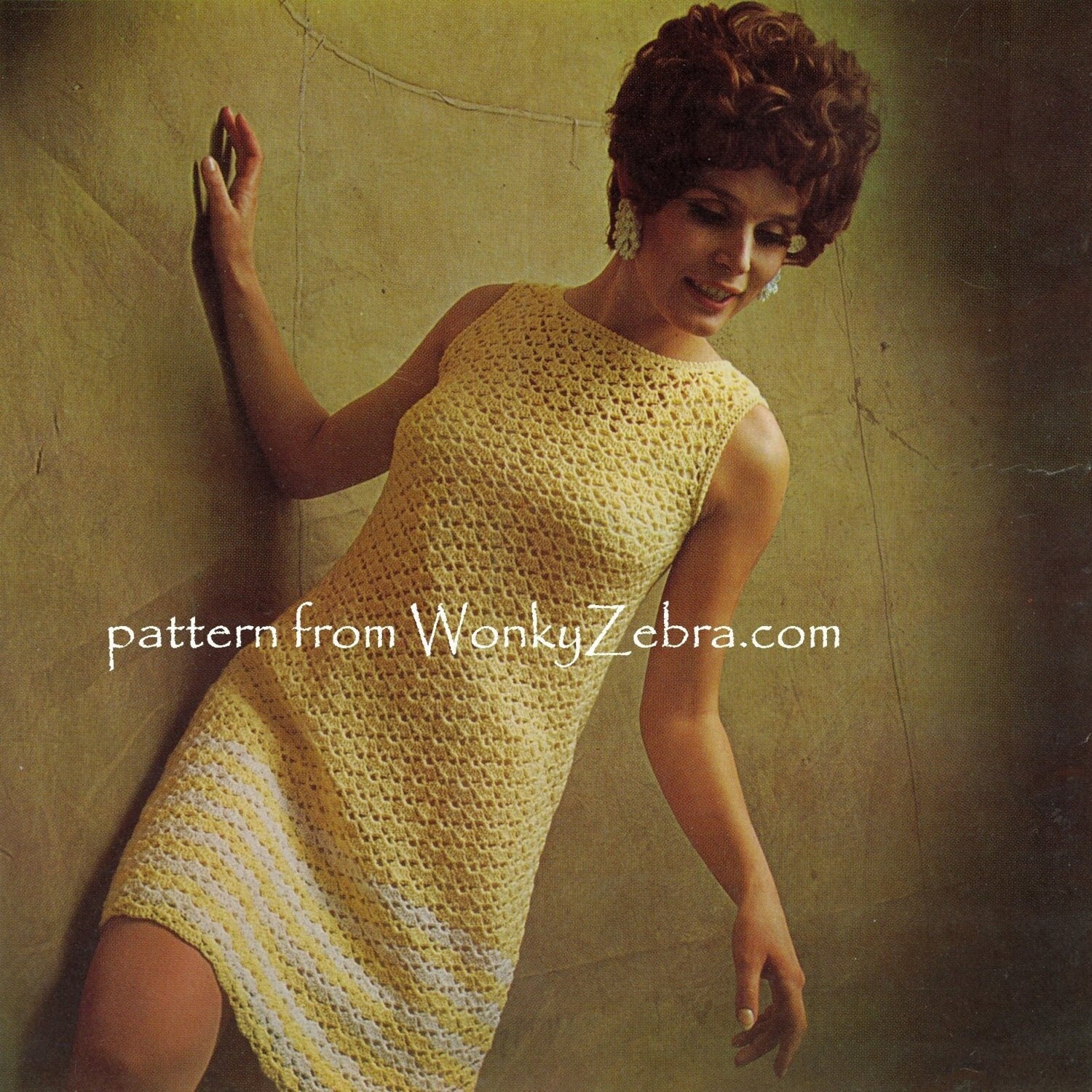 Sleeveless Crochet Dress Vintage Crocheting Pattern PDF 853