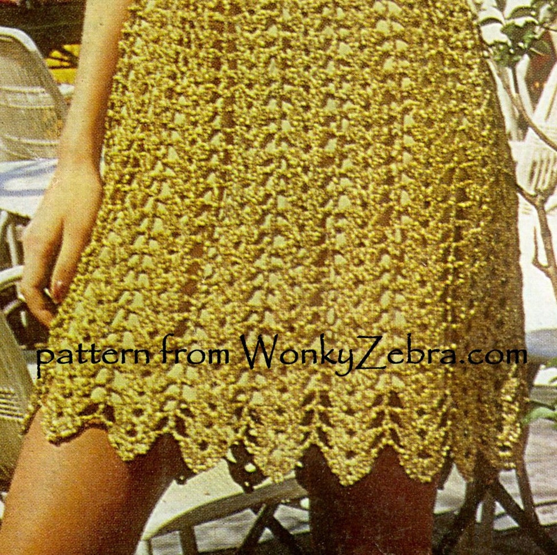 Vintage Crochet Dress Pattern PDF 711 From Wonkyzebra Etsy