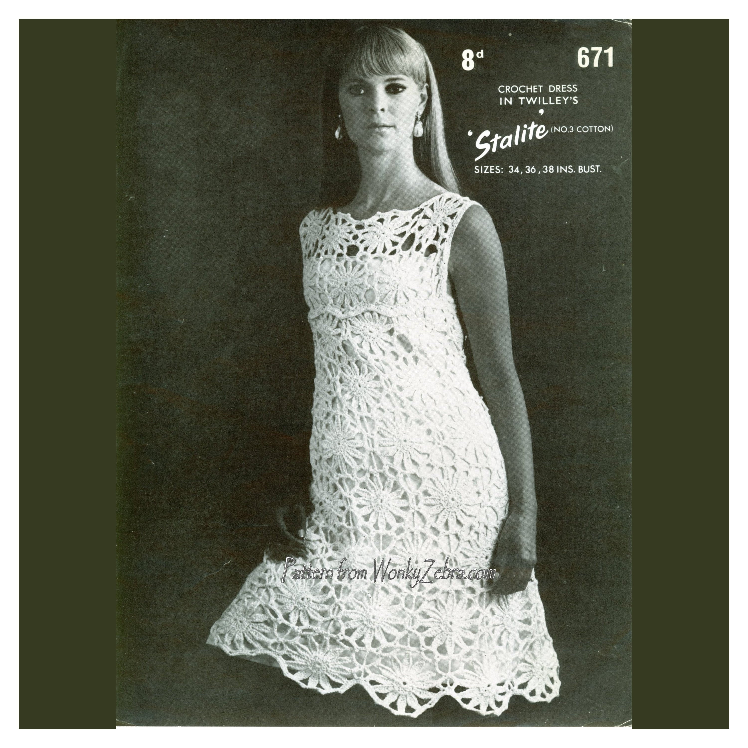 Crochet Dress Pattern PDF 059 Vintage Shift Dress From - Etsy