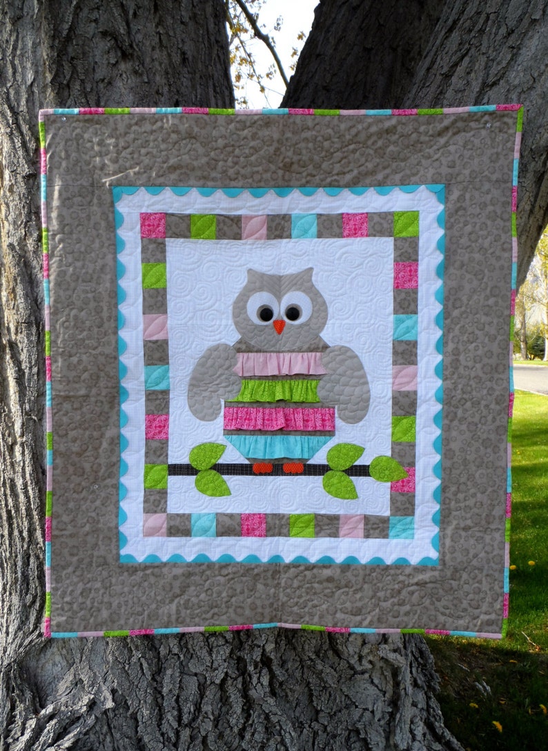 Night Owl Baby Quilt Pattern Etsy