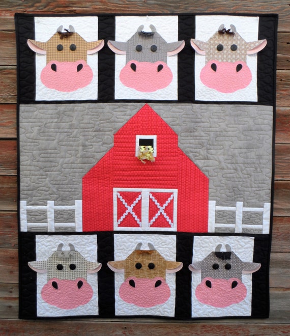 Cow quilt block sales
