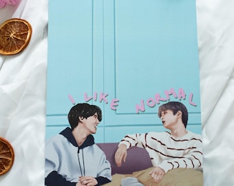 Minsung Lee Know and Han “I like normal” Stray Kids Art Print/Poster, Fanart, K-Pop,  STAY