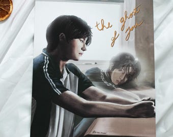 Minsung Lee Know och Han “Ghost of You” Stray Kids konsttryck/affisch, fanart, K-pop, STAY